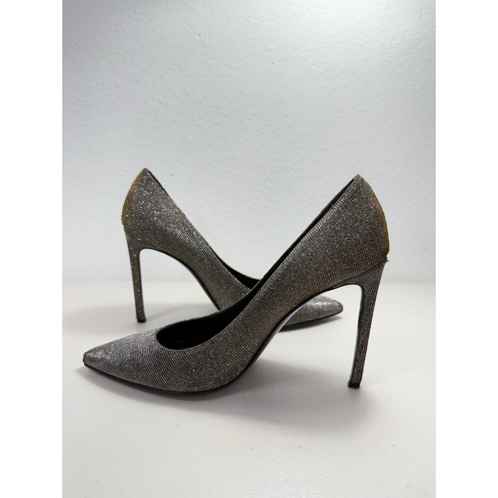 Saint Laurent Paris Metallic Gold Taupe Pointed Toe Stiletto Pumps 39.5 US 9.5 - Picture 2 of 13